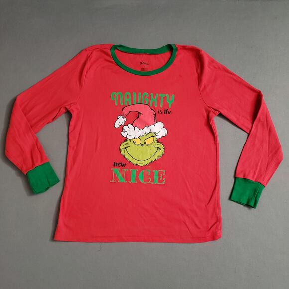 Dr. Seuss The Grinch PJ Set Women's Medium for Christmas Morning Naughty Nice - Picture 2 of 12